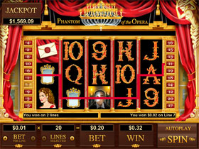 Play Phantom of the Opera Slot Game at Club USA Casino