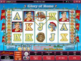 Play Glory of Rome Casino Slots at Golden Reef Casino