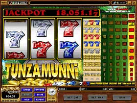 Play Tunzamunni Casino Slots at Golden Reef Casino